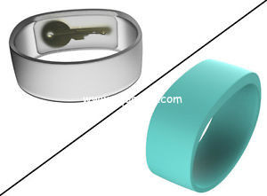 China The most popular transparent color silicone Pocketband key wristband with factory price supplier