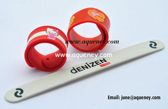 China 20mm width silicone snap band, color silicone slap band with logo print,factory low price supply supplier