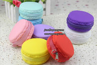 Promotion gift macarons silicone purse wallet with zipper