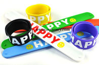 Hot selling silicone slap bracelet,wrist slapper,slap on band,various color silicone snap bracelet