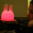 Wholesale angola rabbit led night light usb charging lamp 7 changeing color