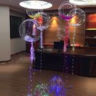 2018 New Christmas new decoration 18" transparent BOBO helium balloon with led string lights