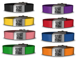 China Custom made Silicone &amp; Stainless steel ID Bracelet, Medical ID wristband supplier