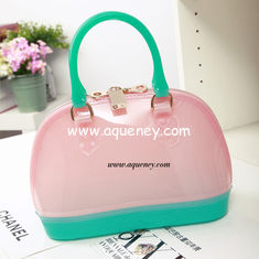 China Buy small clear transparent PVC zipper shell bag for ladies,welcome OEM design supplier