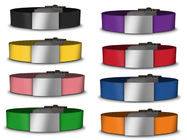 New Arrival!! 2013 adjustable wholesale medical id bracelet,silicone color ful metal id wristband