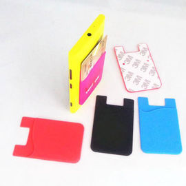 3M sticker silicone smart wallet purse, silicon back phone pouch, silicone card holder