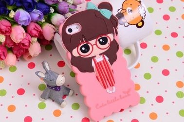 High quality stylish girl design silicon soft case for smart phone