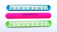 New design Silicone Slap Ruler Bracelet, color Silicone Snap Bracelet Ruler,free sample