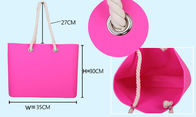 Silicone beachs bag with cotton rope / silicone shopping beach bags /beach shoulder bags