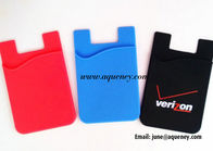 Silicone universal mobile back smart wallet with strong sticky