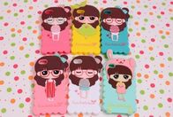 High quality stylish girl design silicon soft case for smart phone