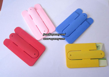 3m adhesive silicone smart phone pocket, Silcone Smart Wallet with Stand