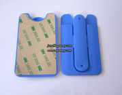 OEM 3M adhesive silicone smart card pocket with phone stand,Any pantone color