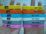 Promotion gift new silicone bracelet silicone wristband with country flag color