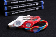 Fashion silicone energy balance strength power bracelet, Rainbow color power bracelet