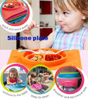 Wholesale Children silicone plate, custom color 4 different shape can be choosed