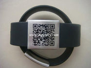 Personalized Silicone ID Bracelet QR code metal bracelet with various color