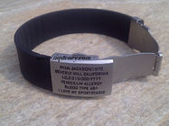 Buy Custom color Silicone Sport Medical Alert ID Bracelet with engrave words