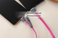ANQUEUE new product multi-colors TPE 2 in 1 USB cable for iphone and Galaxy
