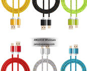 NEW HOT Factory directly  nylon braided 1.5M USB data sync charger cable, charge line
