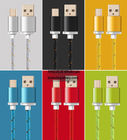 Colorful 1.5m USB 2.0 Nylon Braided Micro USB Cable For Samsung Android Mobile Phone