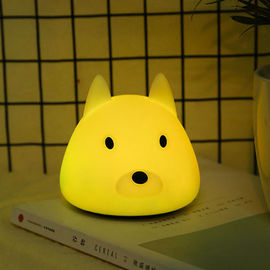 NEW Creative Dog LED Night Light For Children Baby Kids Multicolor Silicone Bedside Lamp Touch Sensor Tap Control Night