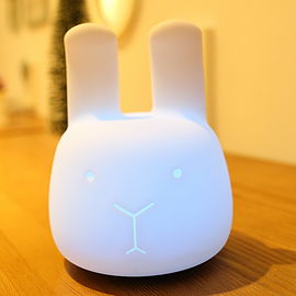 Wholesale angola rabbit led night light usb charging lamp 7 changeing color