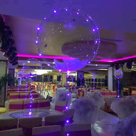 2018 New Christmas new decoration 18" transparent BOBO helium balloon with led string lights
