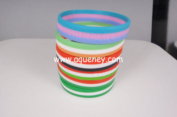 3 color segmented country flags silicone bracelet silicone wristband with factory price