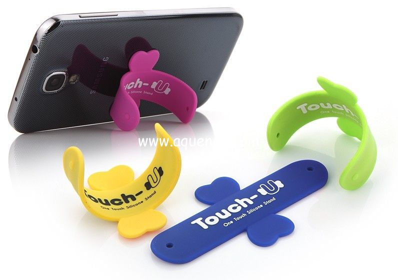 10 colors silicone phone stand, Touch-U stand for mobile phone