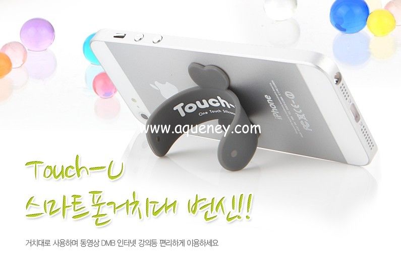 Wholesale One touch silicone stand touch-U silicone stand, slap band phone stand