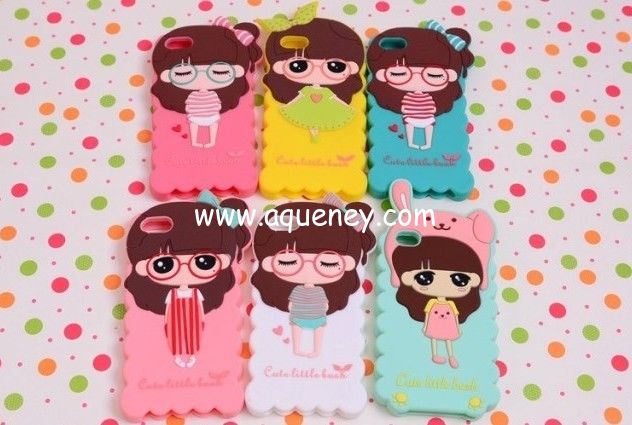 Hot Sale high quality cute girl beauty girl silicon case for smart phone