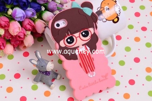 High quality stylish girl design silicon soft case for smart phone