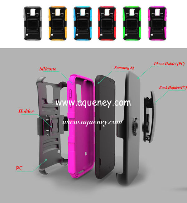 Top quality H holder+painted silicone + PC mobile phone case , Various color on selling