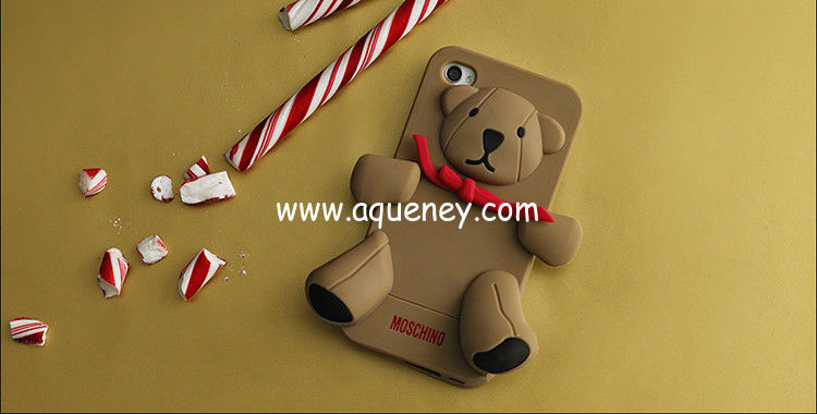 MOSCHINO Silicone Case 3D Bear Shape Mobile phone case