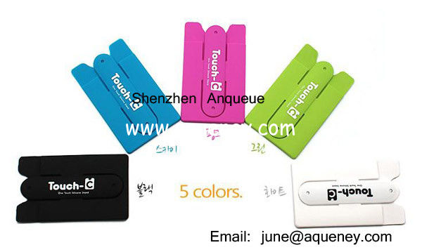 3m sticker smart wallet mobile phone card holder with Touch-C phone stand