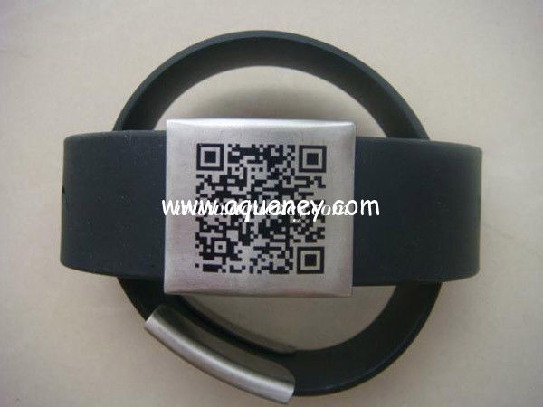 Adjustable Safety ID Alert Bracelet/Wristband,Silicone metal ID bracelet