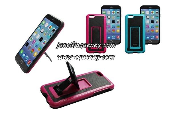 Hot Iphone6 mobile phone case with holder, mobile phone case cover with phone stand