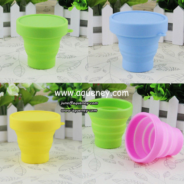 Promotion gift Collapsible Silicone Water Bottle Silicone Folding Cup