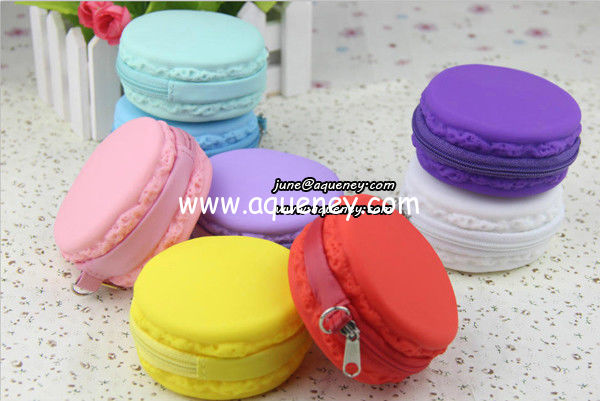 Macarons christmas promotion gift silicone lady purse wallet