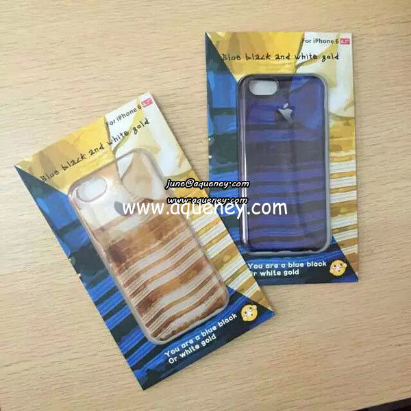 Hot selling ! White Gold and Blue Black Mobile phone case cover for Iphone 6, Iphone 6+