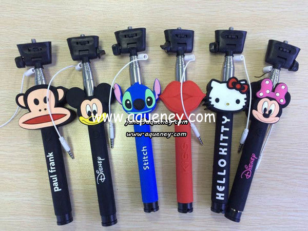 Wholesale Cartoon Wired Selfie Stick Monopod, without bluetooth design
