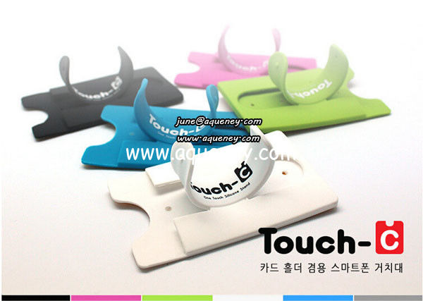 Any pantone color can be custom made Touch-C phone stand with wallet