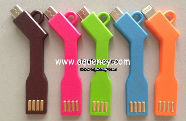 5pin Key Shaped USB Charging Sync Data Cable,accept Logo print