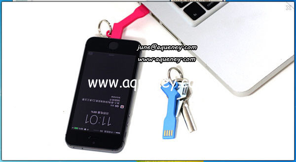 Data Sync Key chain Charging Micro USB Cable Cord Line