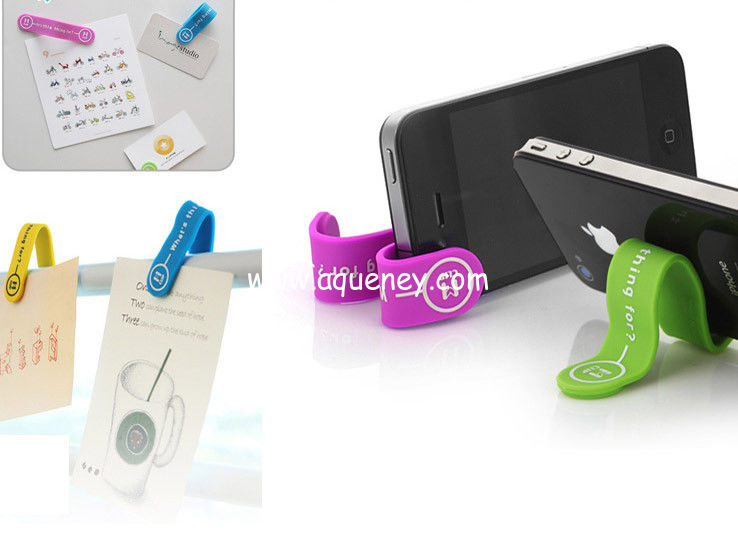 Custom Magnet Silicone Stand,Smart phone Stand M-Clip with logo print