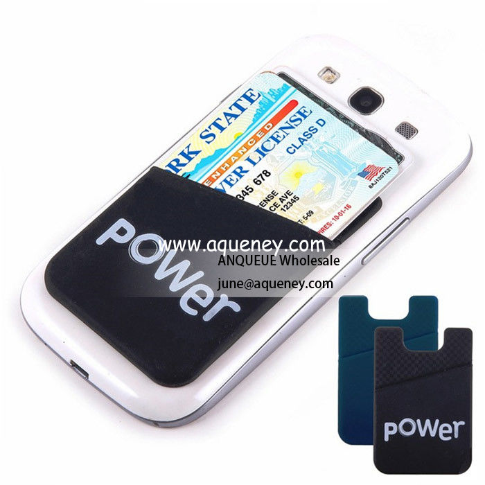 Low price $0.3 Smart Wallet Silicone Card Holder with logo print