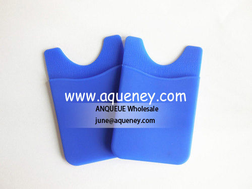 Custom made any color silicone smart wallet card holder with logo printing